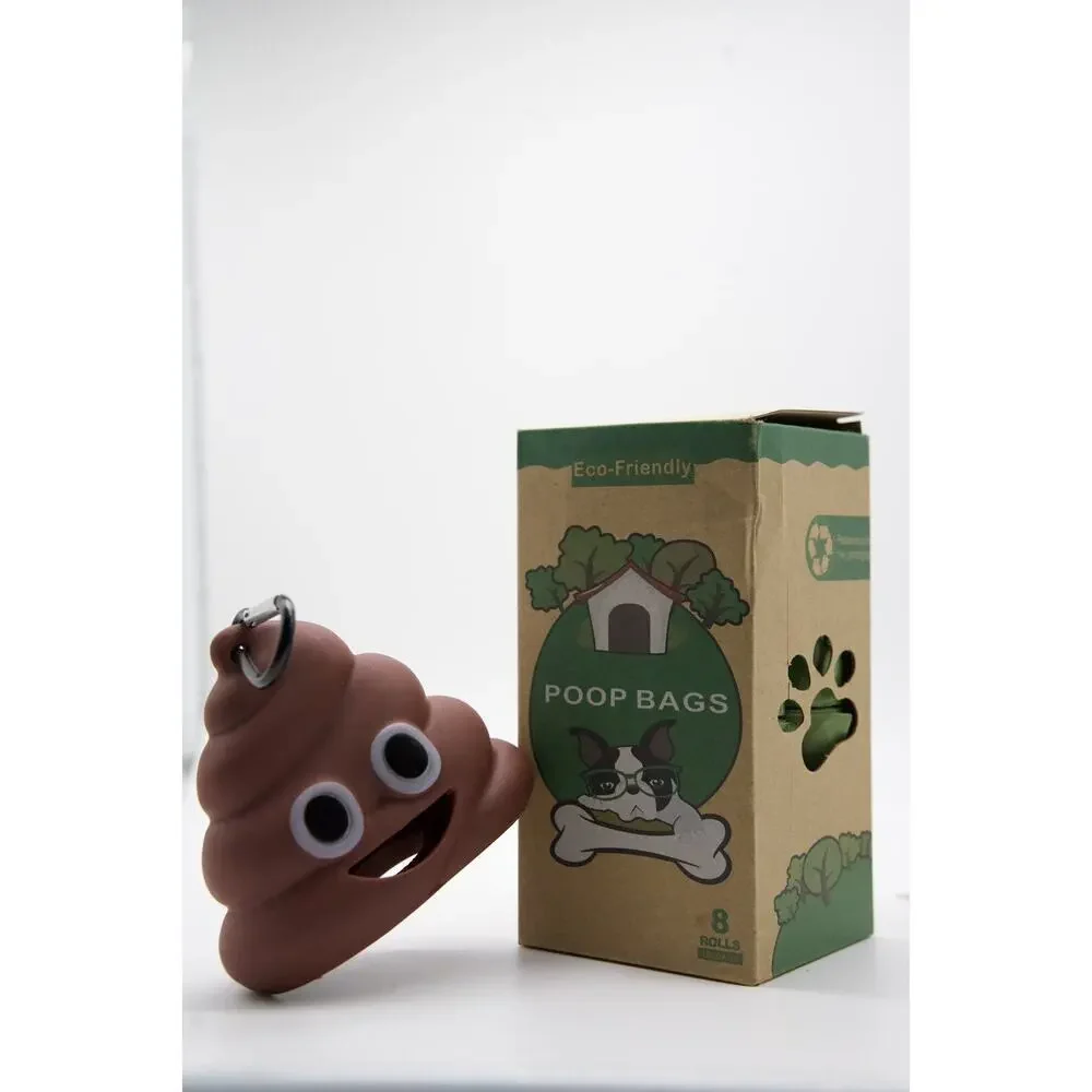 Dog Poop Bags, Ecofriendly, 8 Rolls, Pet Waste Bag, with FREE Bag Dispenser
